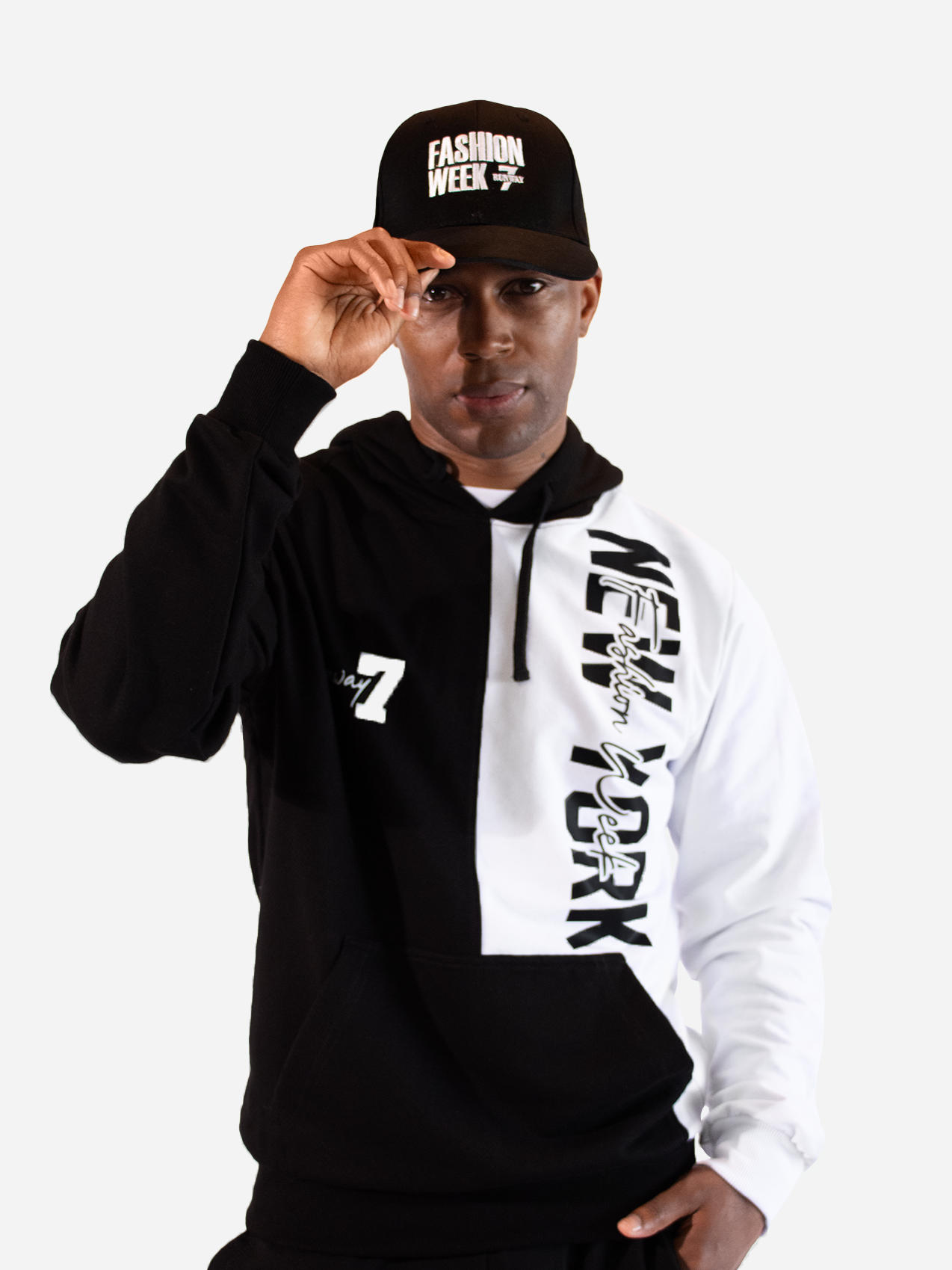 RUNWAY 7 VERTICAL LOGO HOODIE