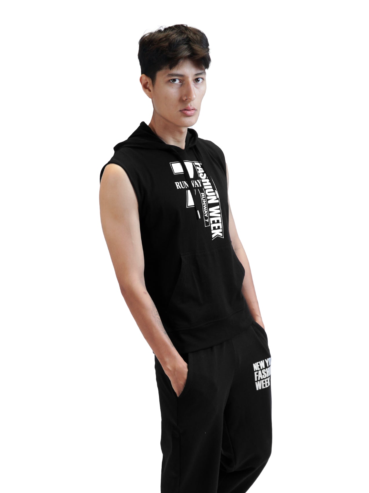 FASHION WEEK SLEEVELESS HOODIE
