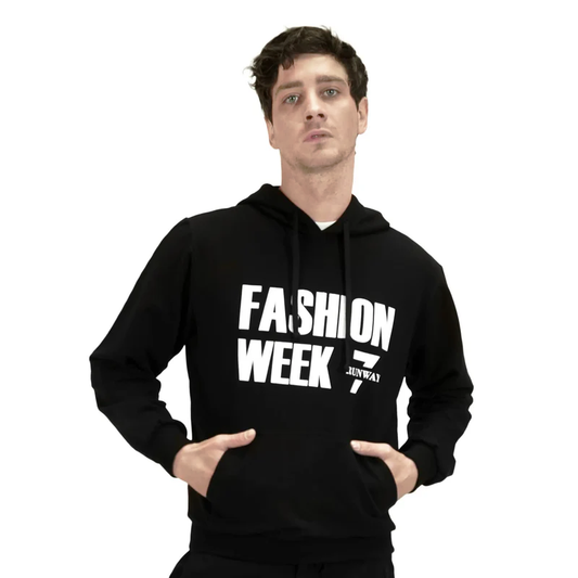 FASHION WEEK BLACK PULL OVER HODDIE