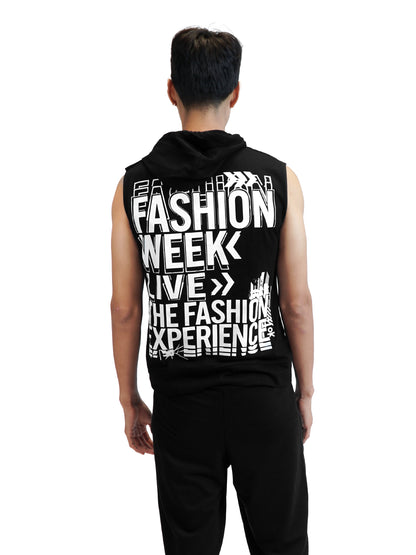 FASHION WEEK SLEEVELESS HOODIE