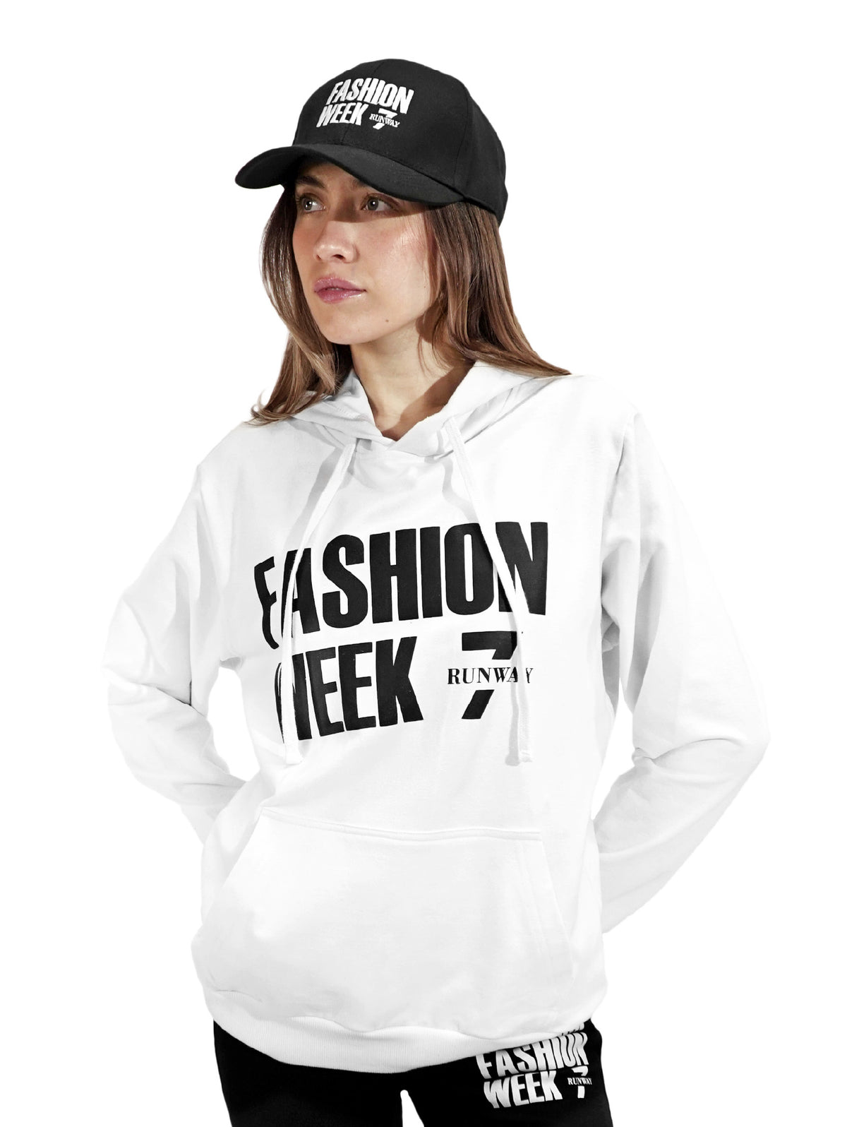 FASHION WEEK WHITE PULL OVER HODDIE