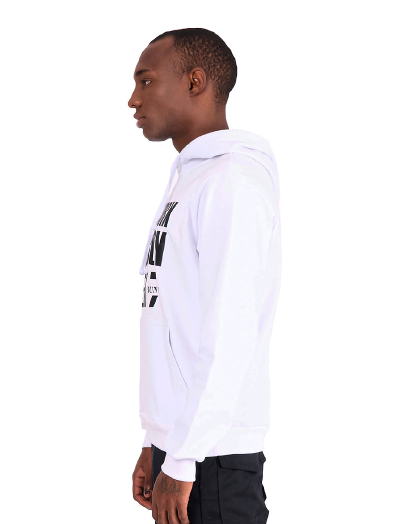 NYFW WHITE PULL OVER HOODIE