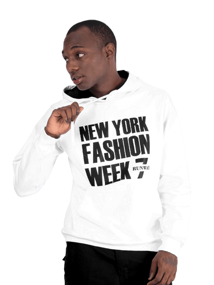 NYFW WHITE PULL OVER HOODIE