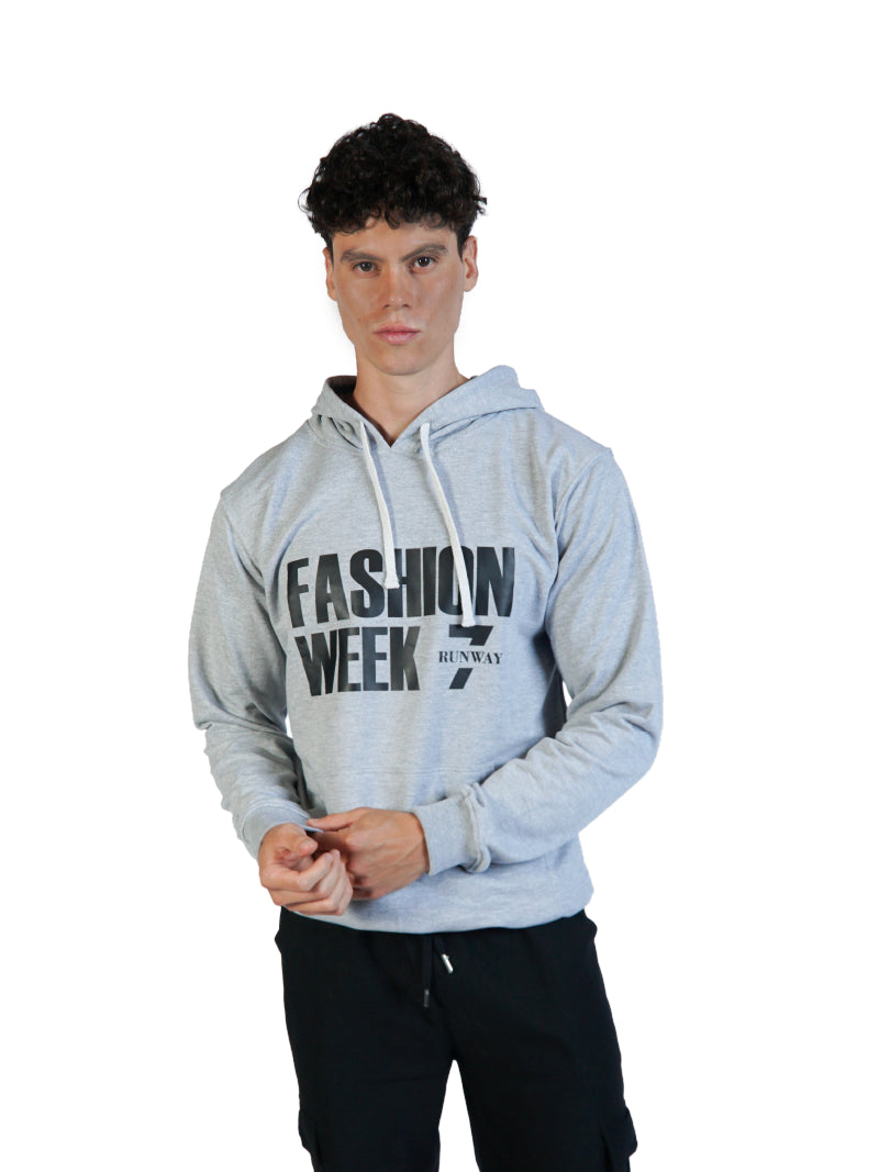 FASHION WEEK GREY PULL OVER HODDIE