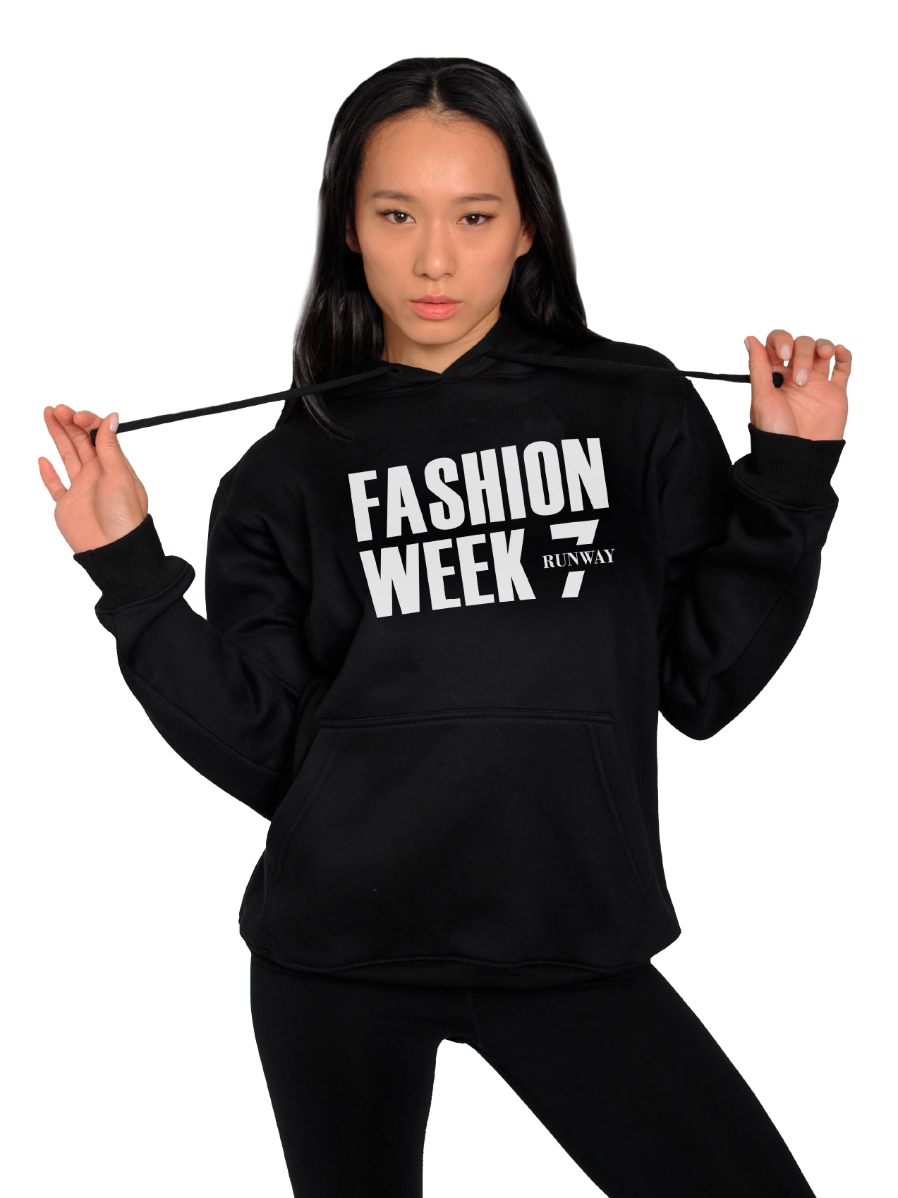 FASHION WEEK BLACK PULL OVER HODIE