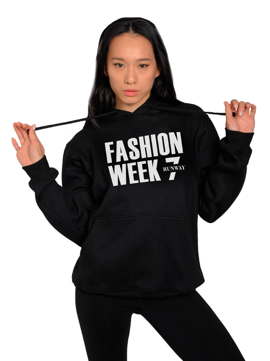 FASHION WEEK BLACK PULL OVER HODDIE