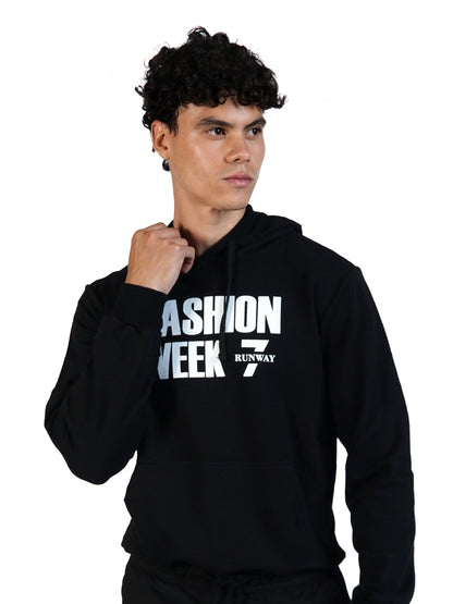 FASHION WEEK BLACK PULL OVER HOODIE
