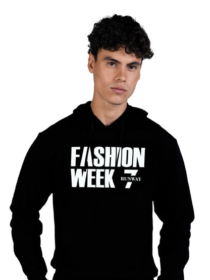FASHION WEEK BLACK PULL OVER HOODIE