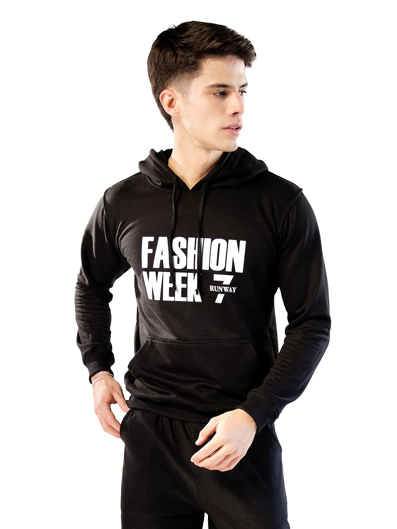 FASHION WEEK BLACK PULL OVER HOODIE
