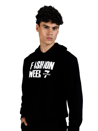 FASHION WEEK BLACK PULL OVER HOODIE