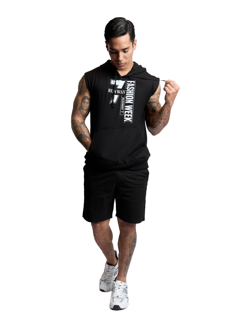 FASHION WEEK SLEEVELESS HOODIE