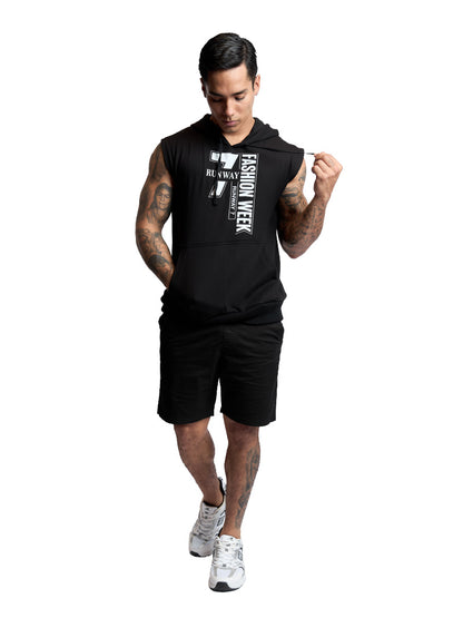 FASHION WEEK SLEEVELESS HOODIE