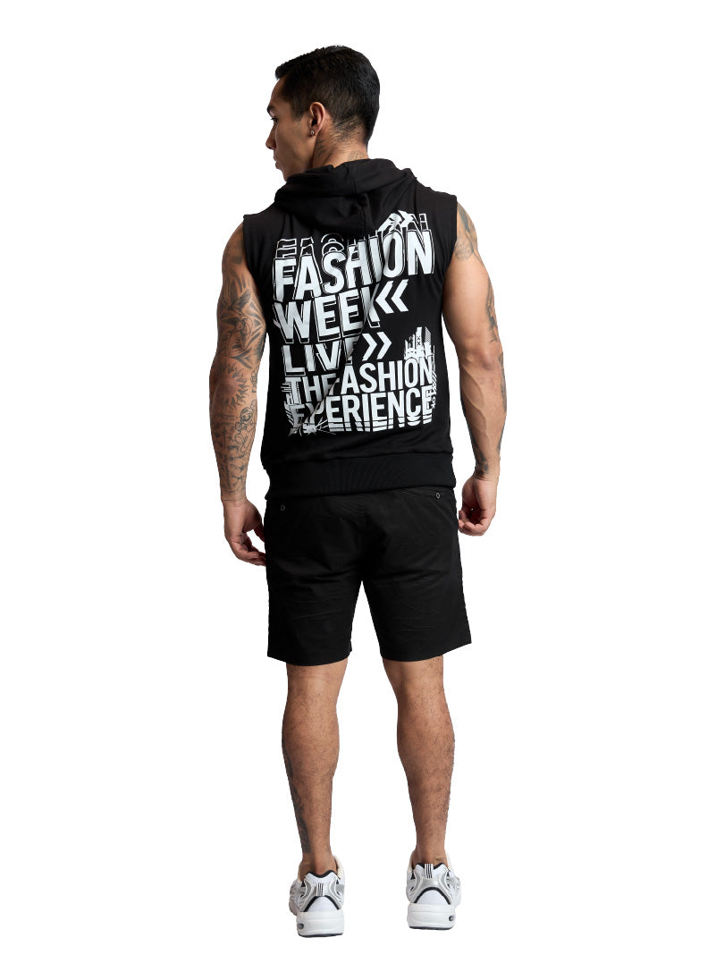 FASHION WEEK SLEEVELESS HOODIE