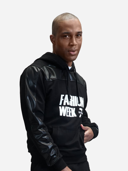 BLACK LEATHER EDITION HOODIE