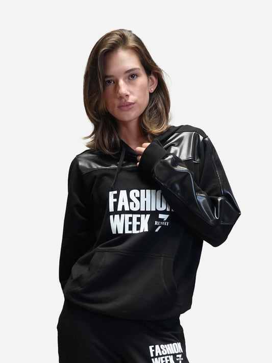 BLACK LEATHER EDITION HOODIE