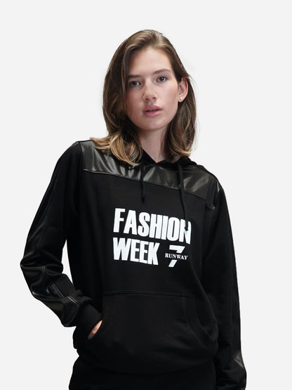 BLACK LEATHER EDITION HOODIE