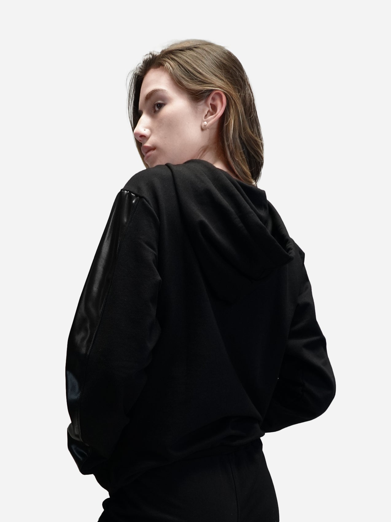 BLACK LEATHER EDITION HOODIE